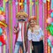 2 Pack Mexican Fiesta Rainbow Foil Curtain Backdrops – Tinsel Fringe Streamers (3.3 x 6.6 ft) – Cinco de Mayo Party Decorations, Taco Bar, Posada & Carnival Photo Booth Background – Perfect for Mother's Day Card Making Displays